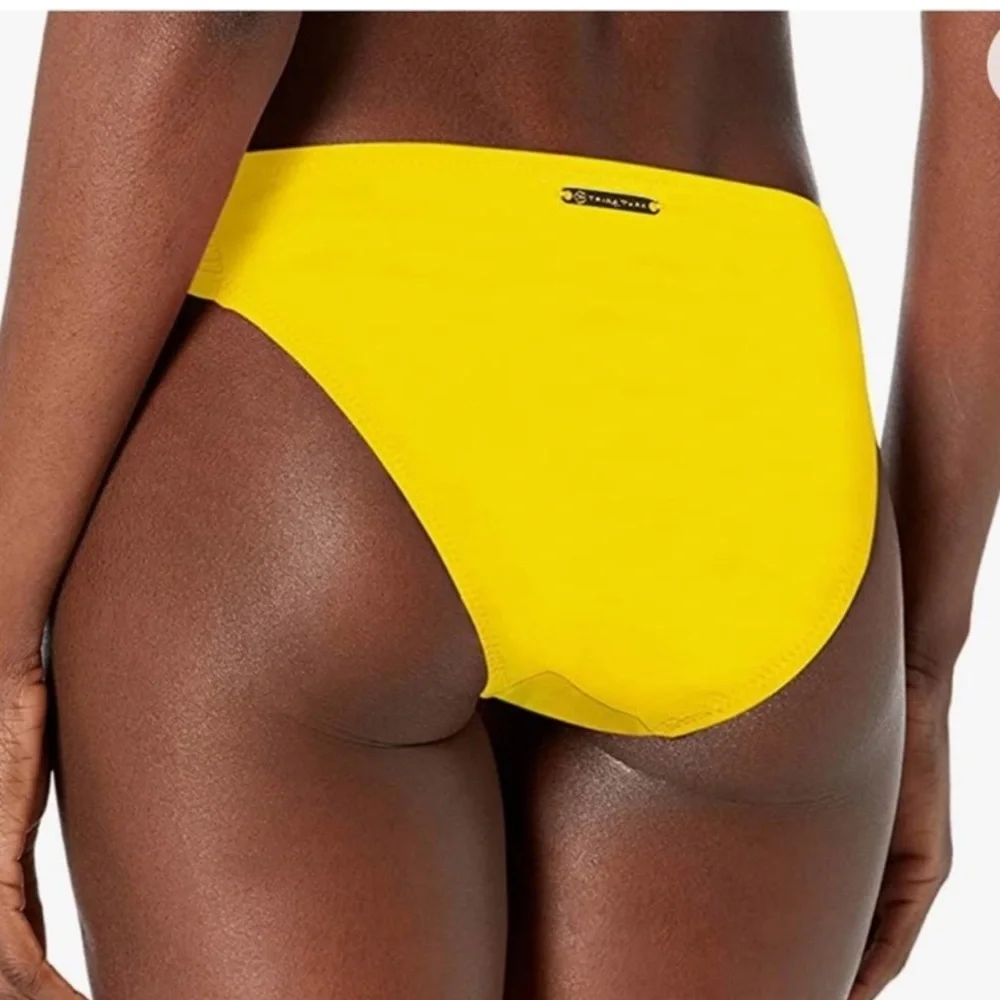 Trina Turk SZ 8 Studio Solids Shirred Tab Side‎ Bikini Bottoms SUNSHINE yellow